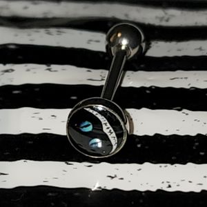 14g cheshire cat smile tongue ring